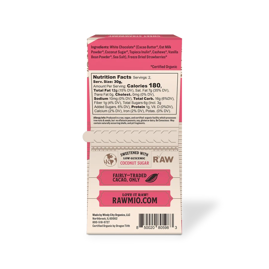 Rawmio | Sweet Strawberry White Chocolate (60g)