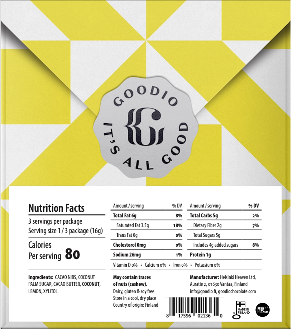 Goodio | Lemon Chocolate (48g)