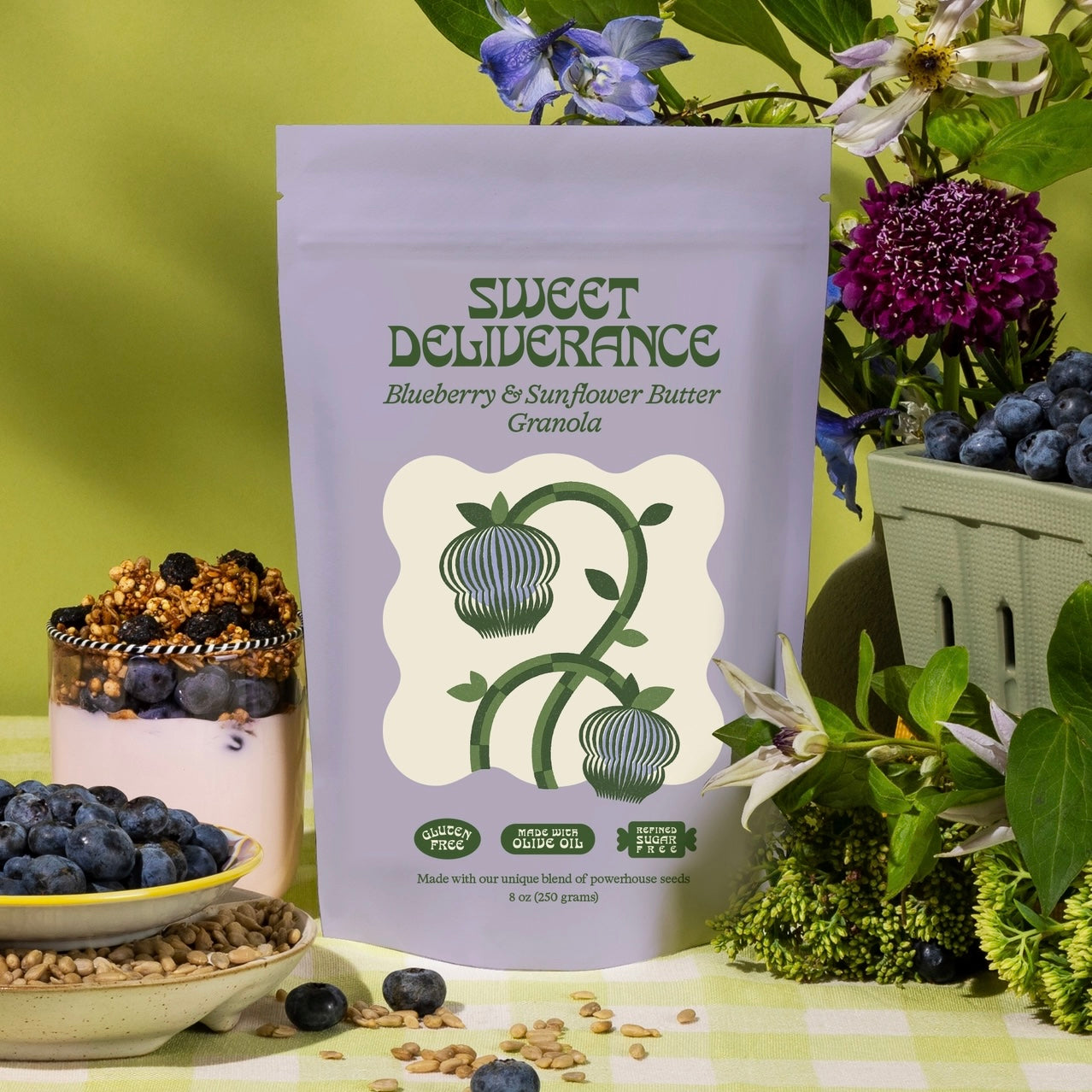Sweet Deliverance | Large Blueberry & Sunflower Butter Granola (250g)