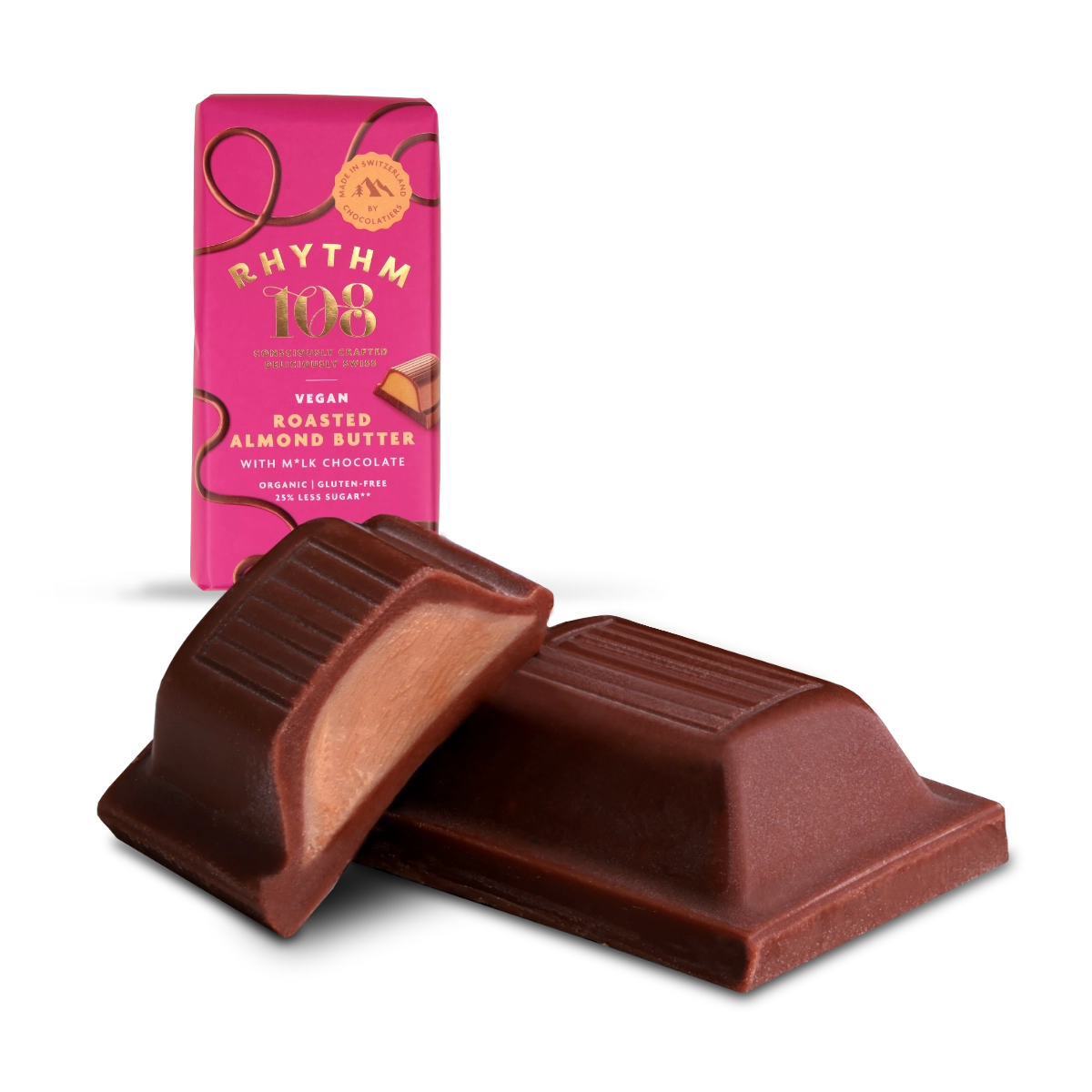 Rhythm 108 | Large Roasted Almond Butter Chocolate (100g)