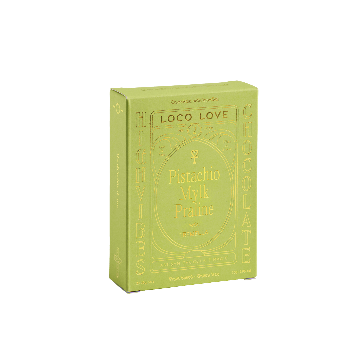 Loco Love | Pistachio Mylk Praline Wellness Chocolate (70g)