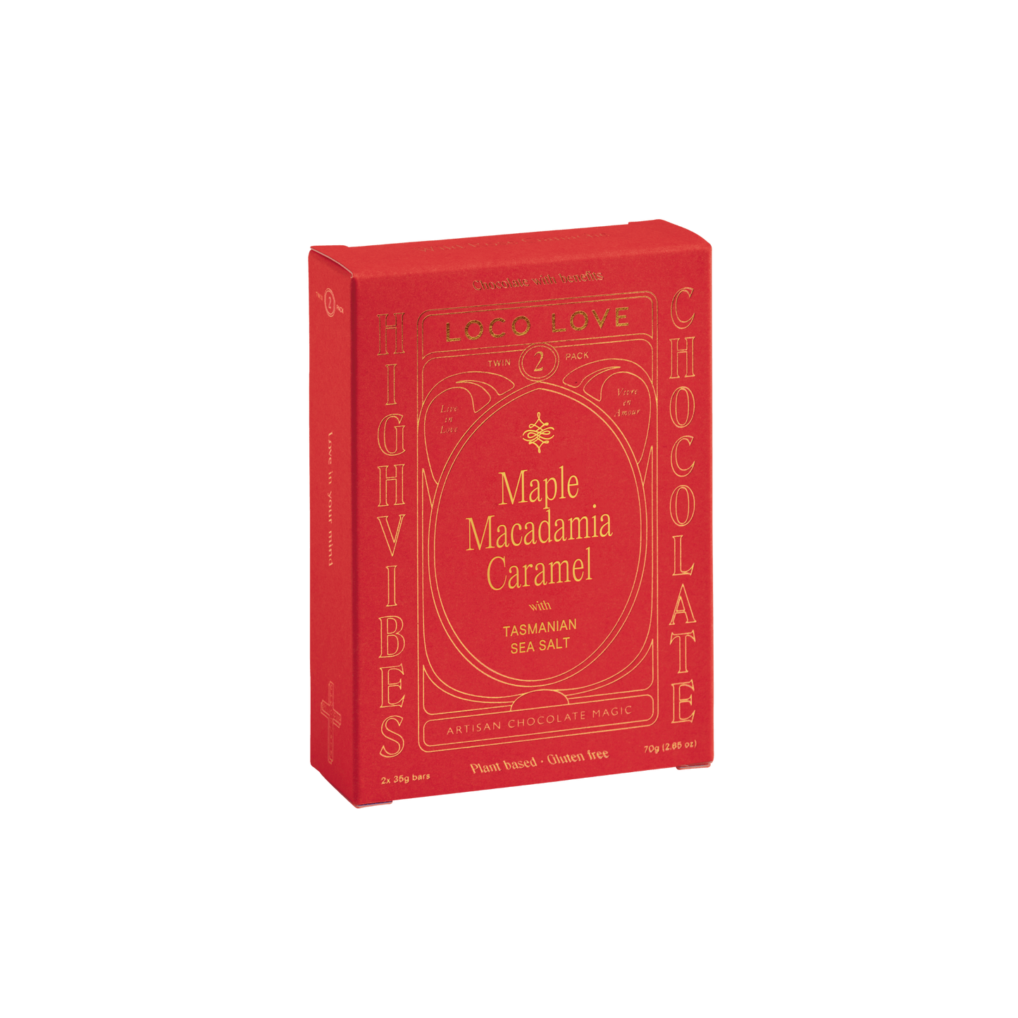 Loco Love | Maple Macadamia Caramel Wellness Chocolate (70g)