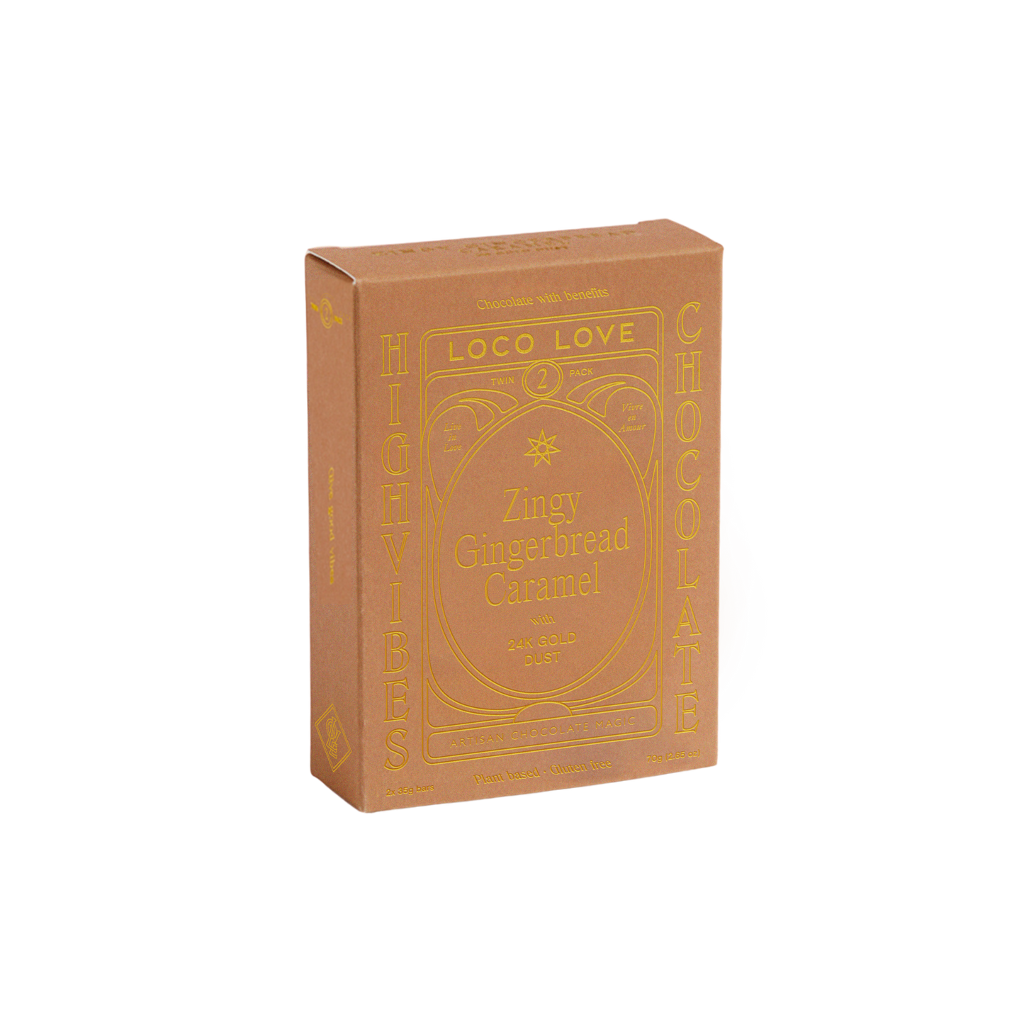 Loco Love | Zingy Gingerbread Caramel Wellness Chocolate (70g)