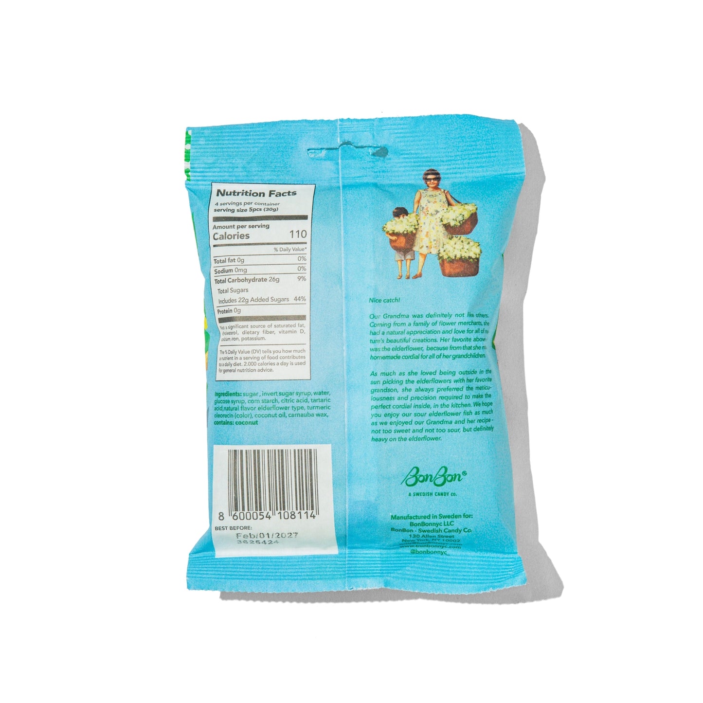 BonBon | Sour Elderflower Swedish Fish (150g)