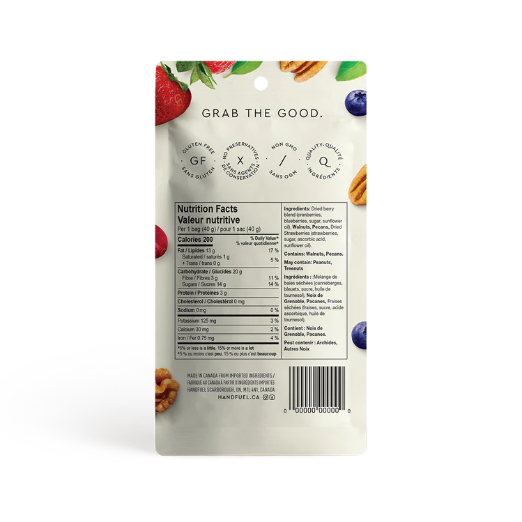 Hand Fuel | Raw Nuts & Wild Berries (40g)