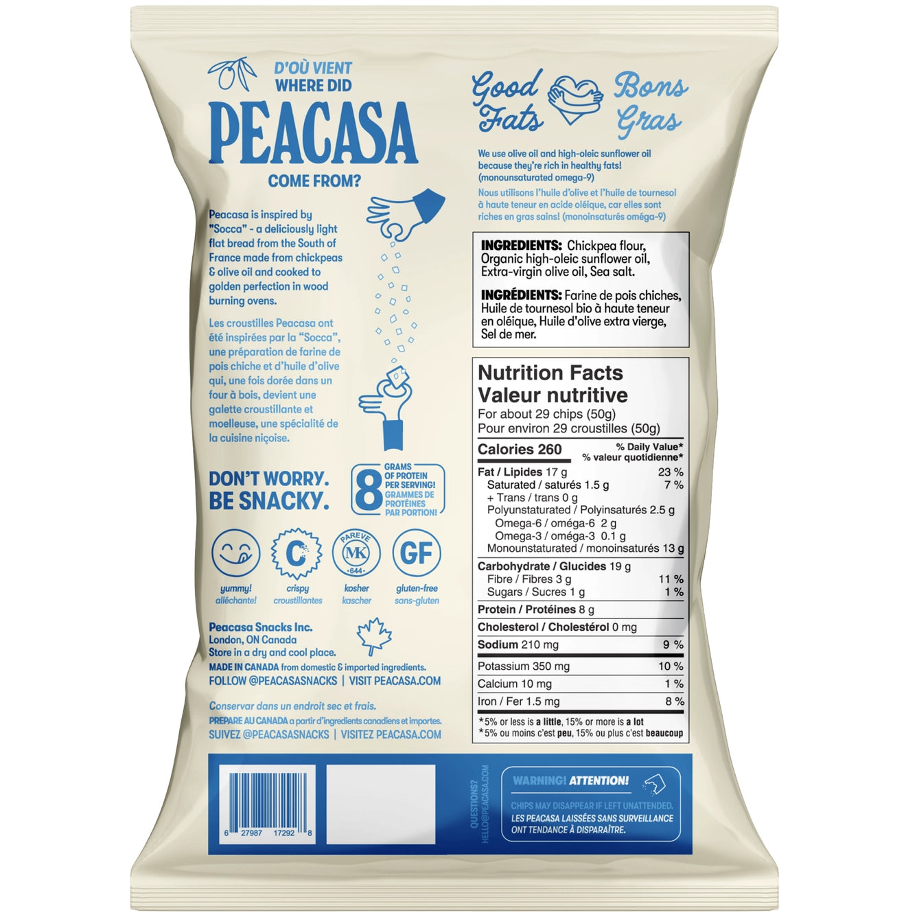 Peacasa | Sea Salt Chickpea Chips (128g)