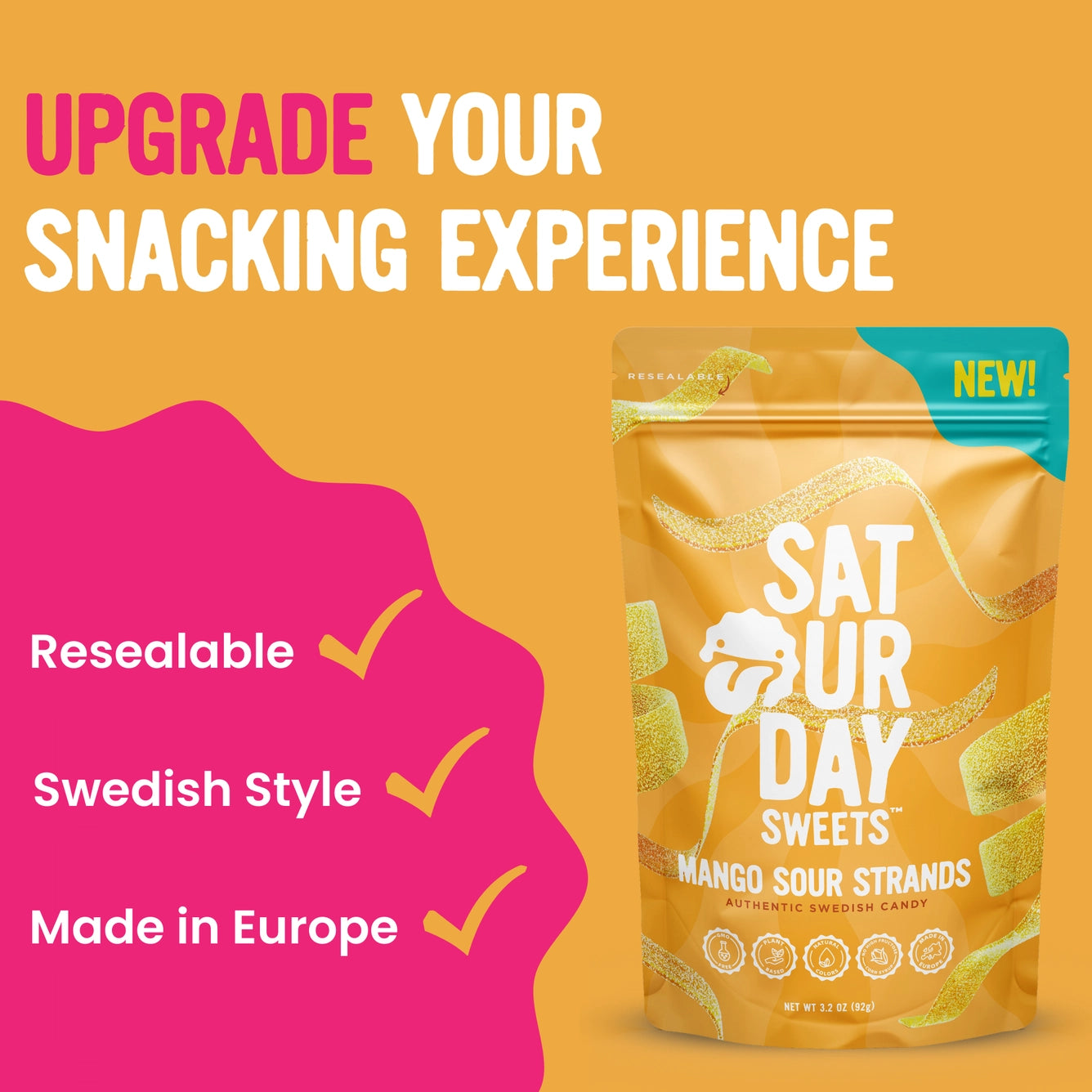 Saturday Sweets | Mango Sour Strands (92g)