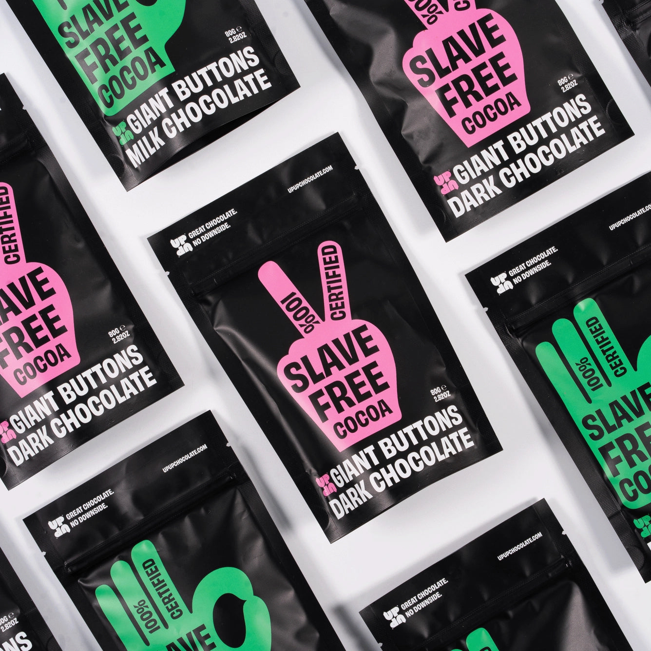 Up Up | Giant Buttons Dark Chocolate (80g)