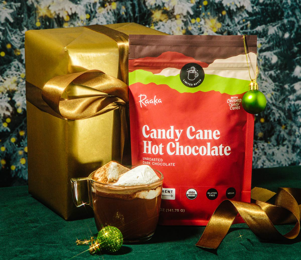 Raaka | Hot Chocolate: Candy Cane (142g) *SHIPS NOV*