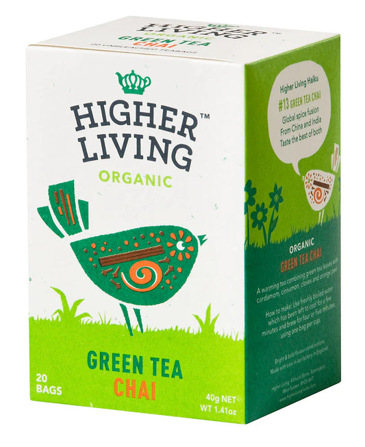 Higher Living | Green Tea Chai (20 teabags)