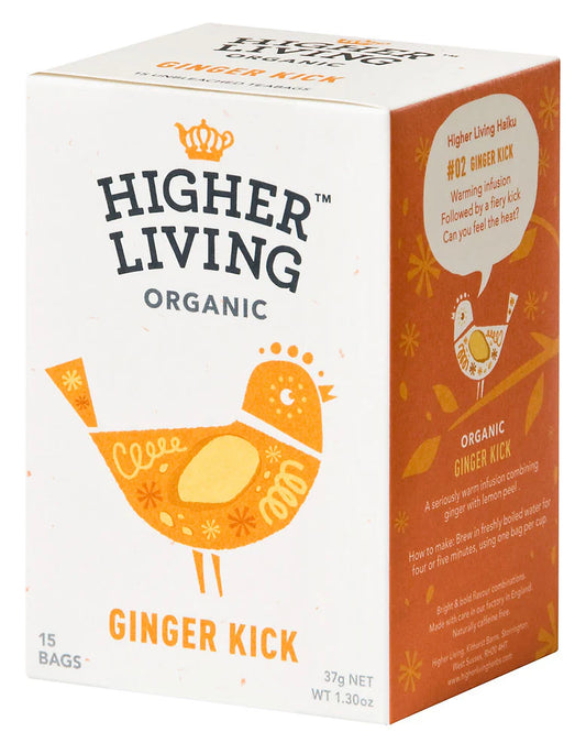 Higher Living | Ginger Kick Tea (15 teabags)