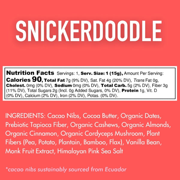 B.T.R. | Superfood Truffle Cups: Snickerdoodle Pick-Me-Up (90g)