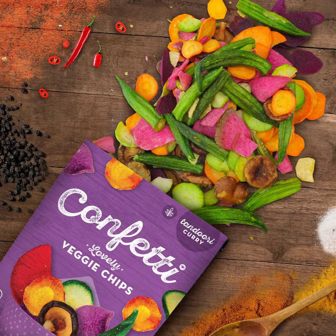Confetti | Veggie Chips: Tandoori Curry (70g)