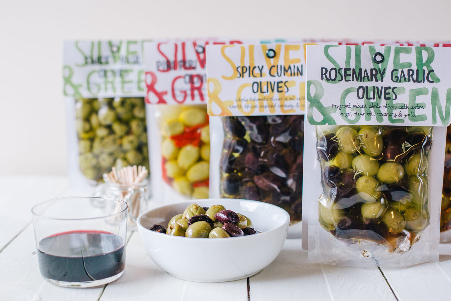Silver & Green | Rosemary Garlic Olives (220g)