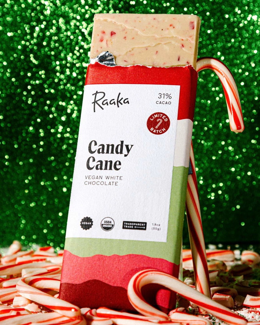 Raaka | Chocolate Bar: Candy Cane (50g) *SHIPS NOV*