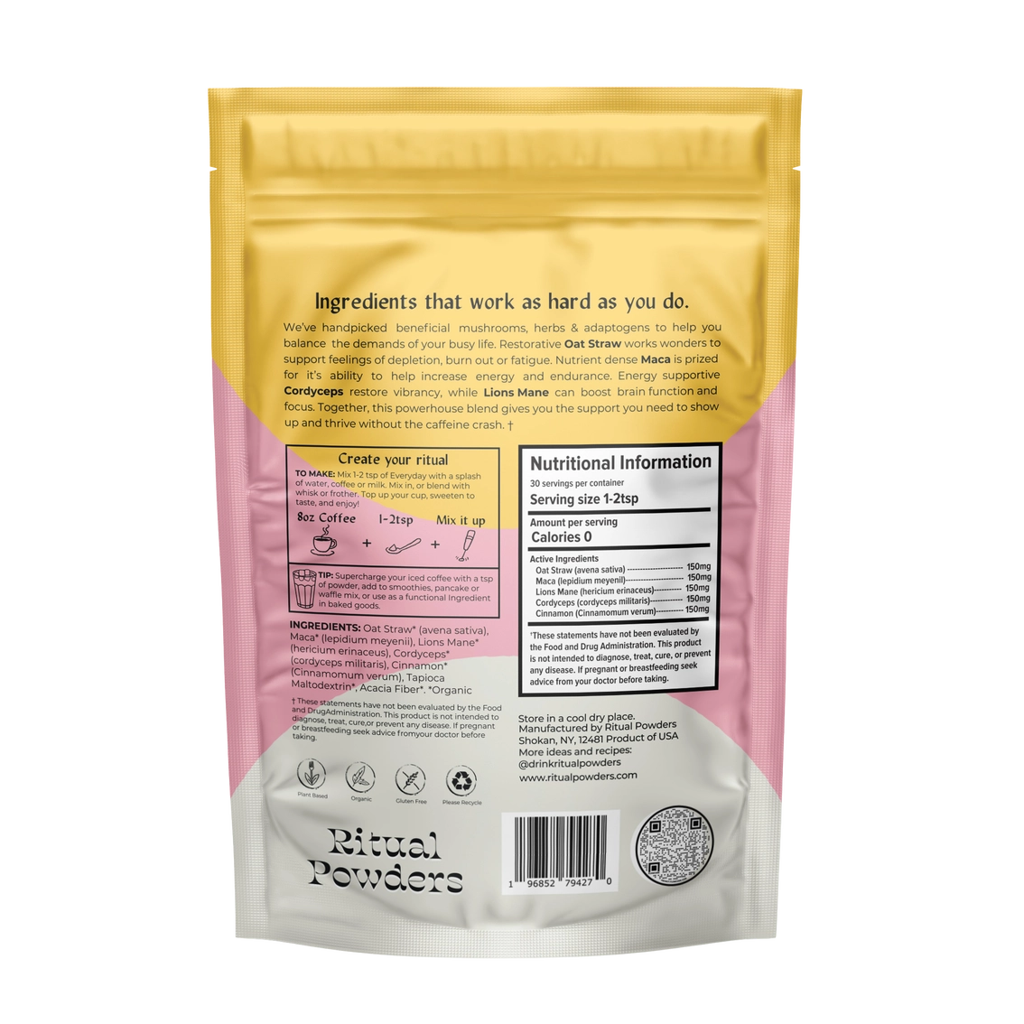 Ritual Powders | Superfood Coffee Booster (Large / 9 cups)