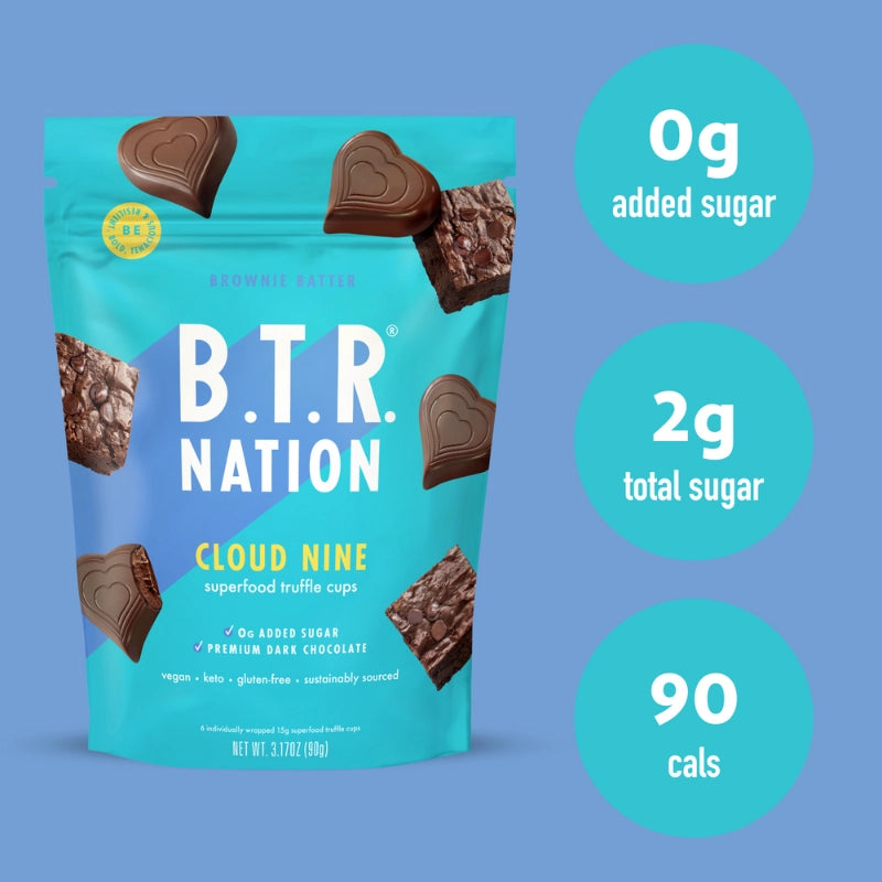 B.T.R. | Superfood Truffle Cups: Brownie Batter 'Cloud Nine' (90g)