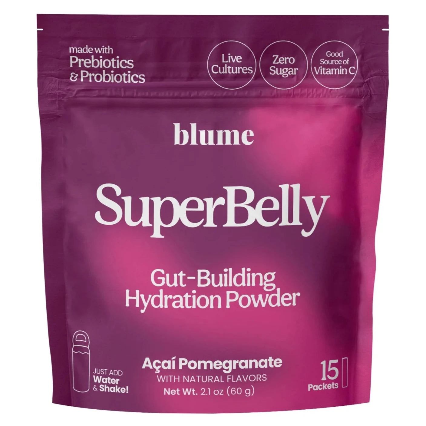 Blume | SuperBelly Hydration Powder: Açai Pomegranate (15 servings)