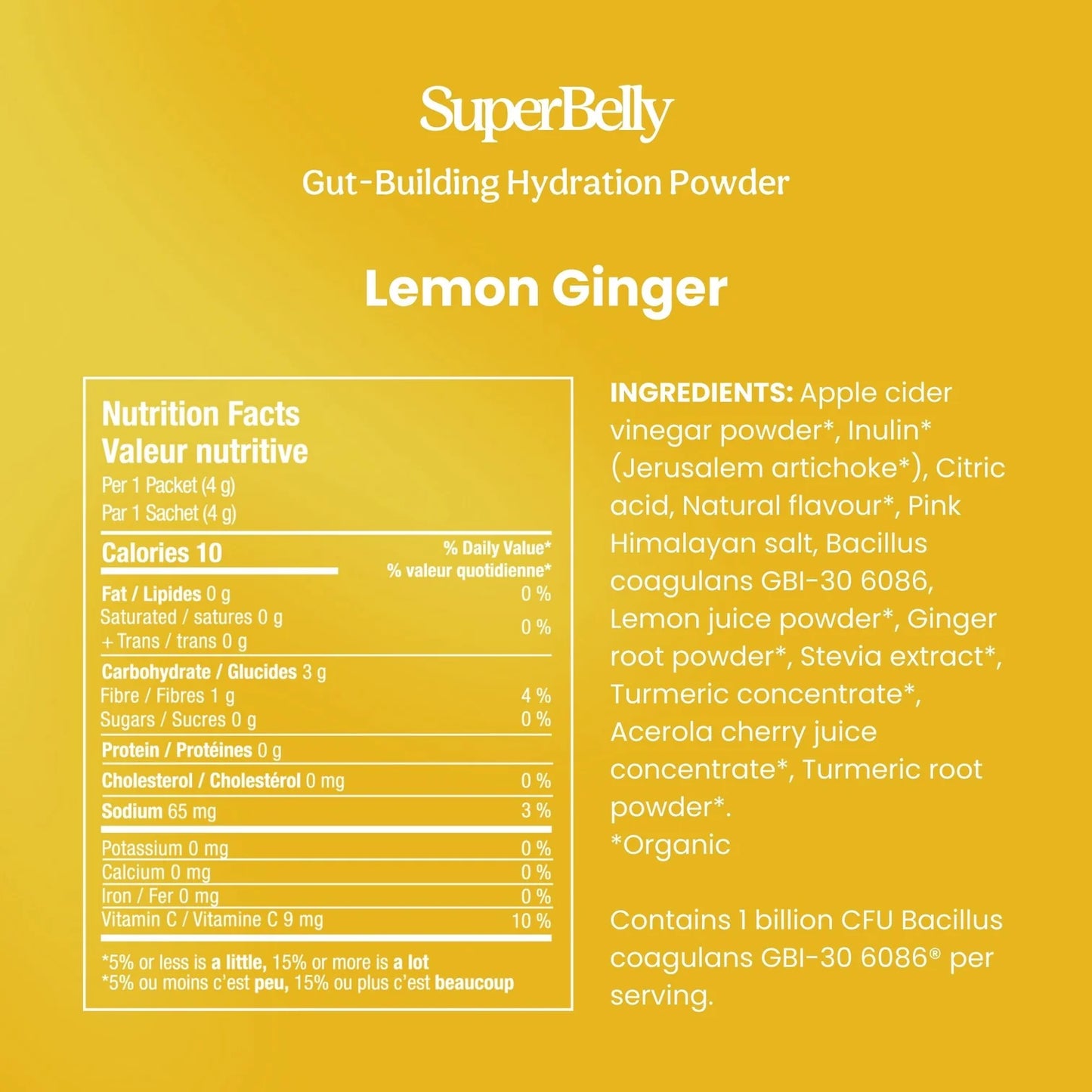 Blume | SuperBelly Hydration Powder: Lemon Ginger (15 servings)