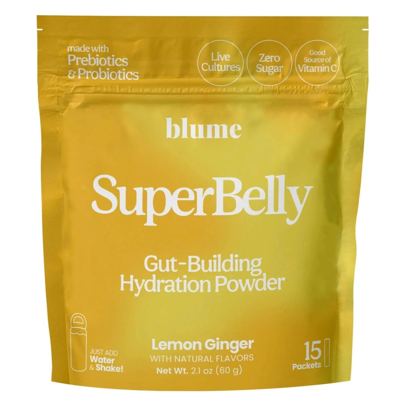 Blume | SuperBelly Hydration Powder: Lemon Ginger (15 servings)