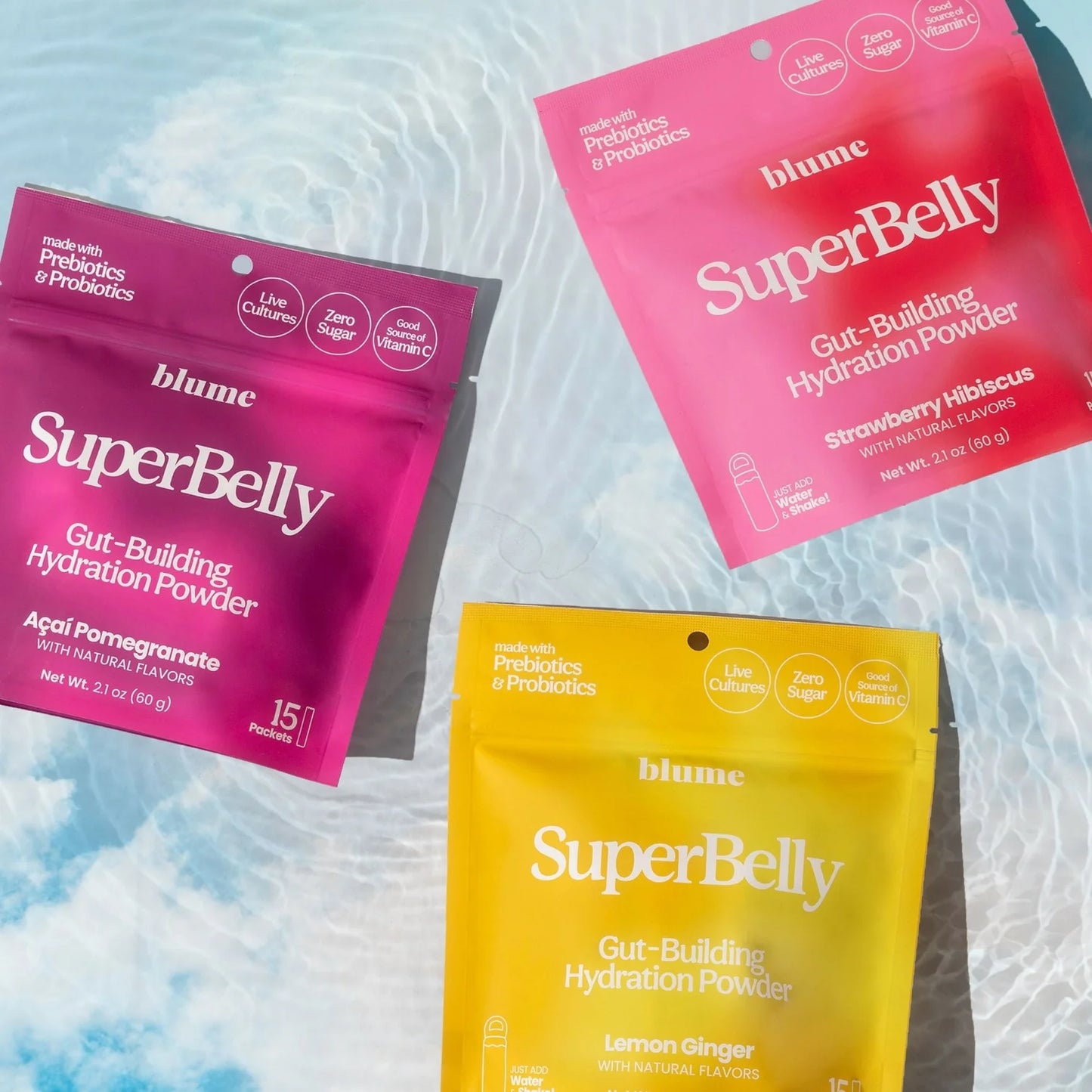 Blume | SuperBelly Hydration Powder: Lemon Ginger (15 servings)