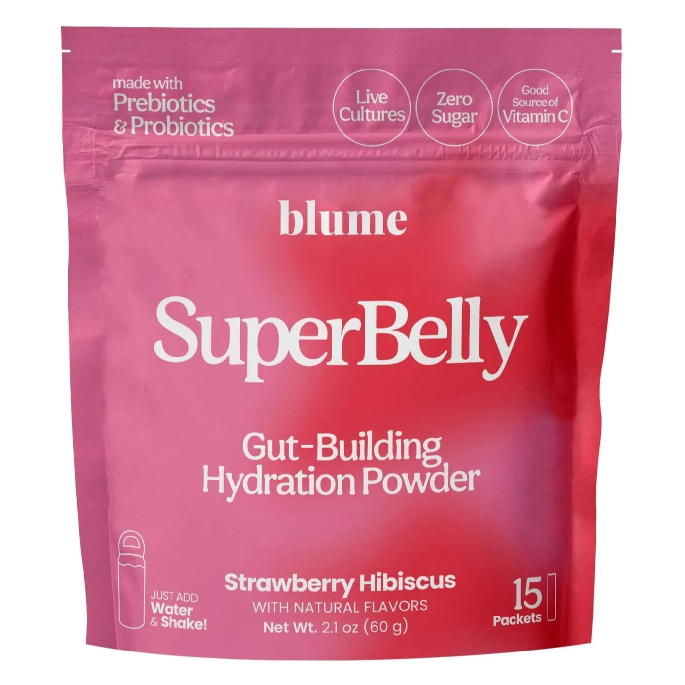 Blume | SuperBelly Hydration Powder: Strawberry Hibiscus (15 servings)