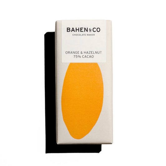 Bahen & Co | Orange & Hazelnut 75% Cacao Chocolate (75g)