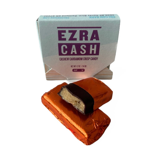 Oregon Bark | Ezra Cash: Cashew Cardamom Candy Chocolate (34g) *SHIPS OCT*