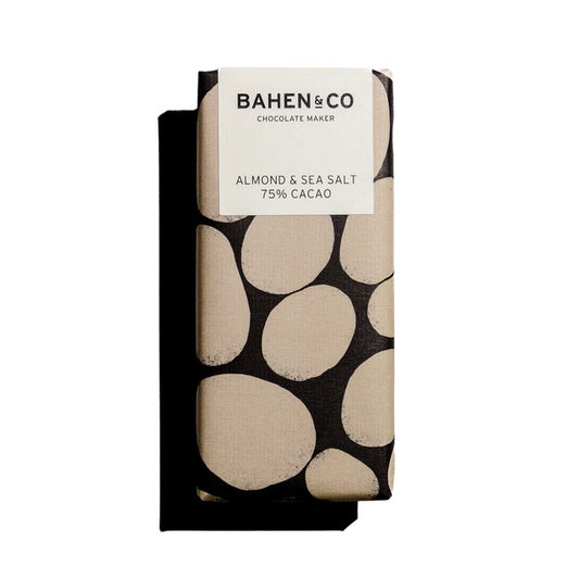 Bahen & Co | Almond & Sea Salt 75% Cacao Chocolate (75g)