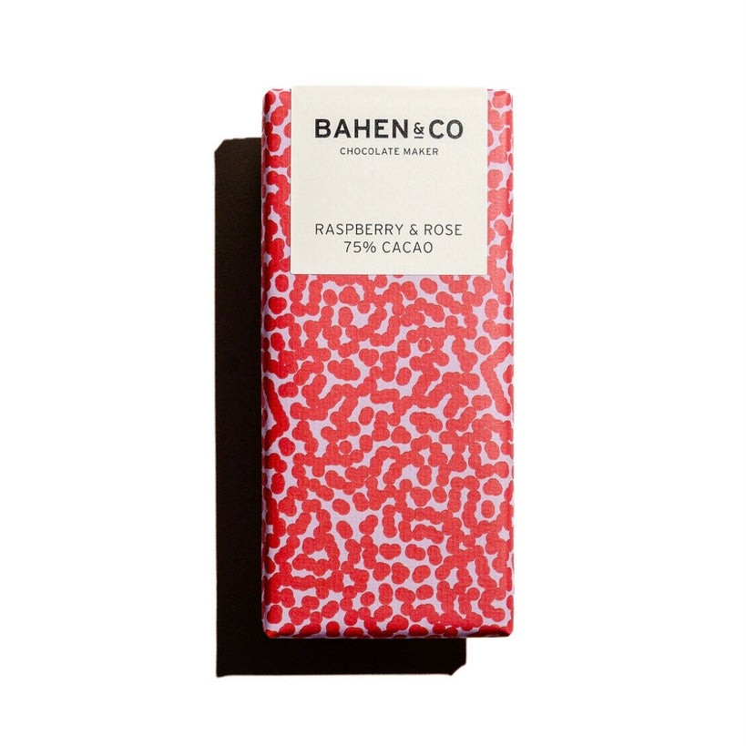 Bahen & Co | Raspberry & Rose 75% Cacao Chocolate (75g)