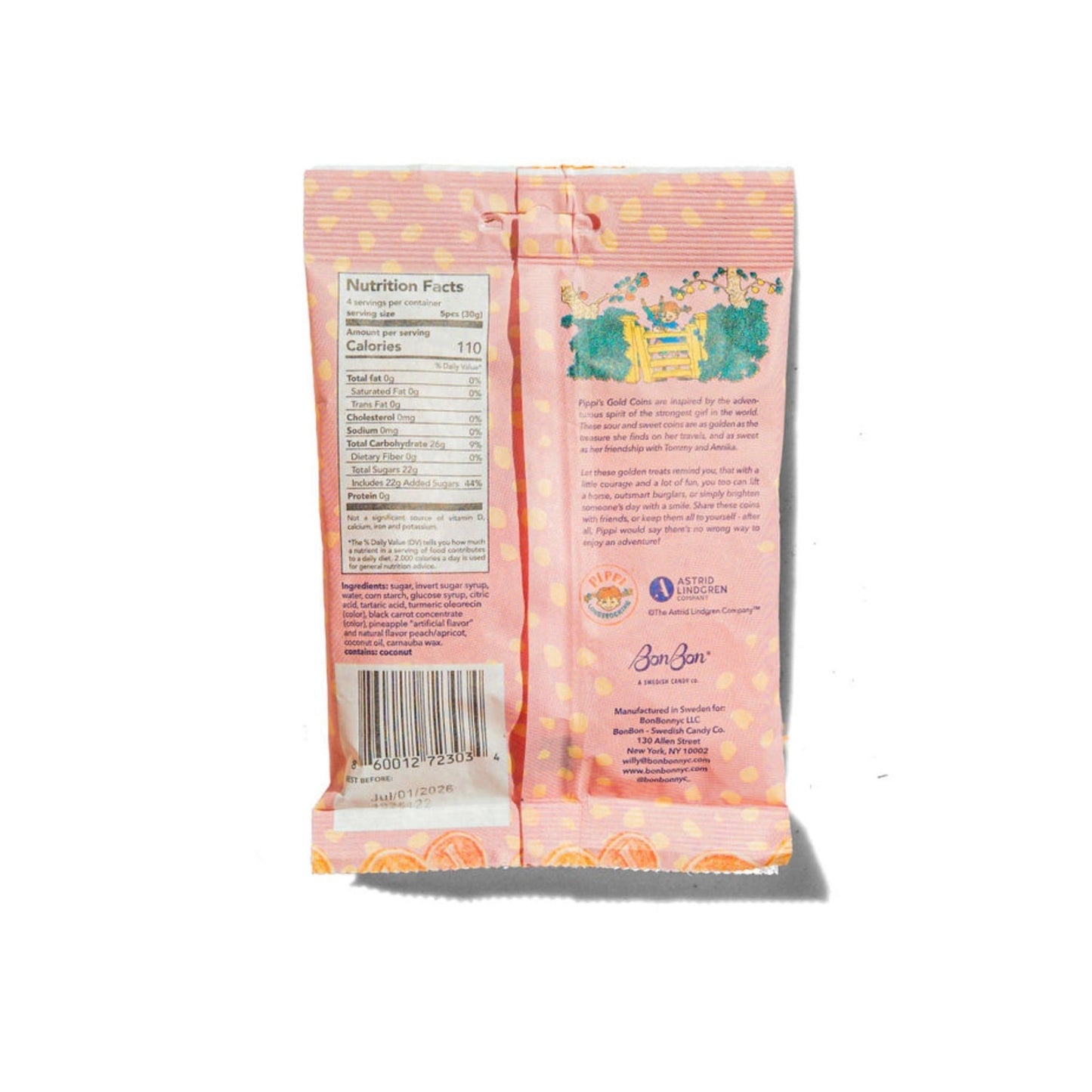 BonBon | Swedish Gummies: Pippi Longstocking Gold Coins (120g)