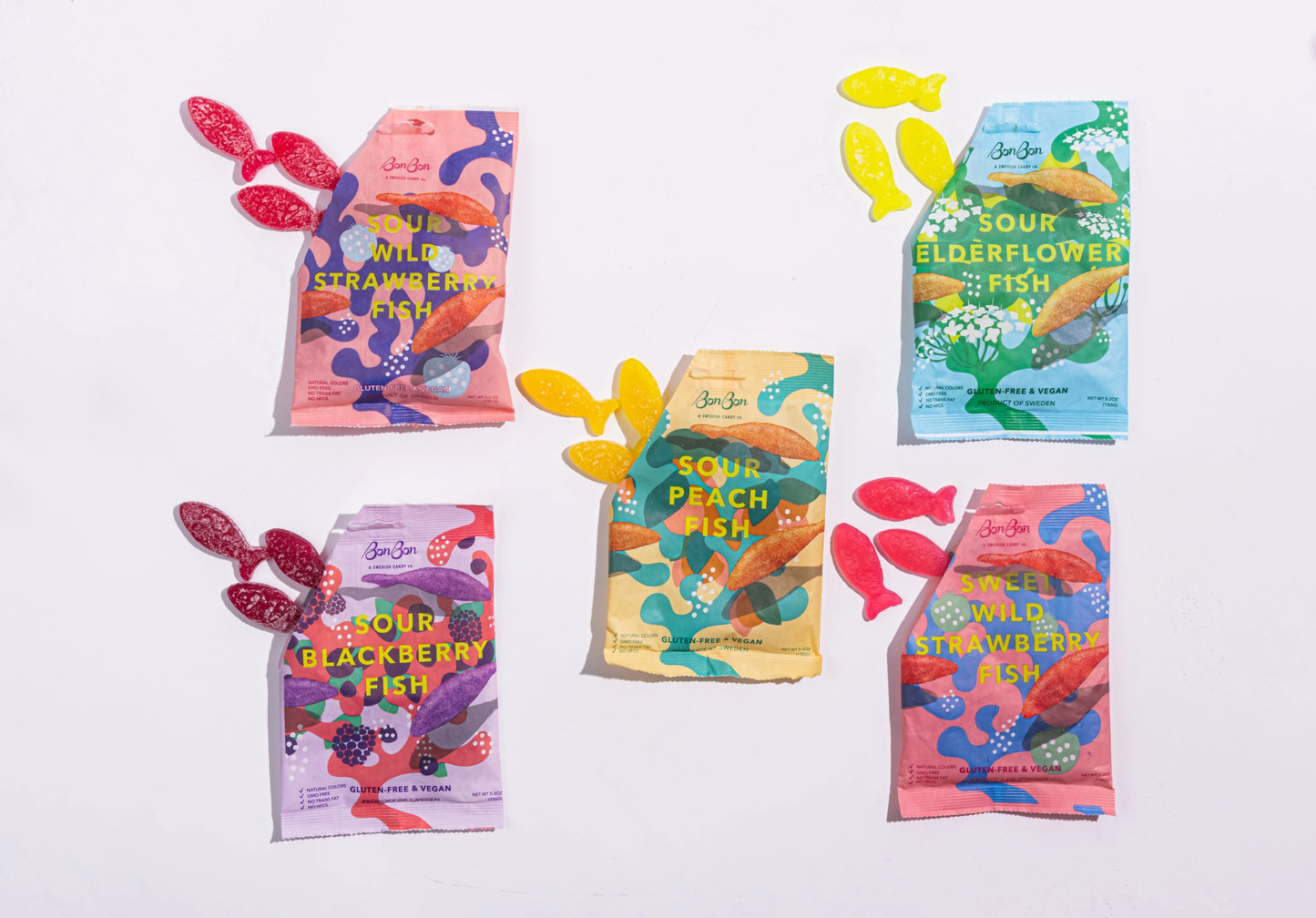 BonBon | Swedish Gummies: Sweet Strawberry Fish (150g)