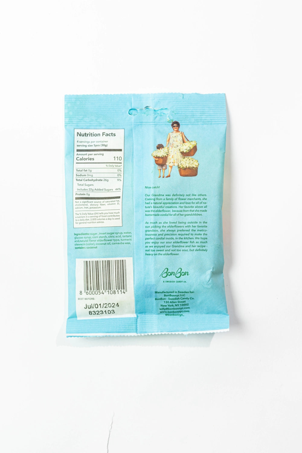 BonBon | Swedish Gummies: Sour Elderberry Fish (150g)