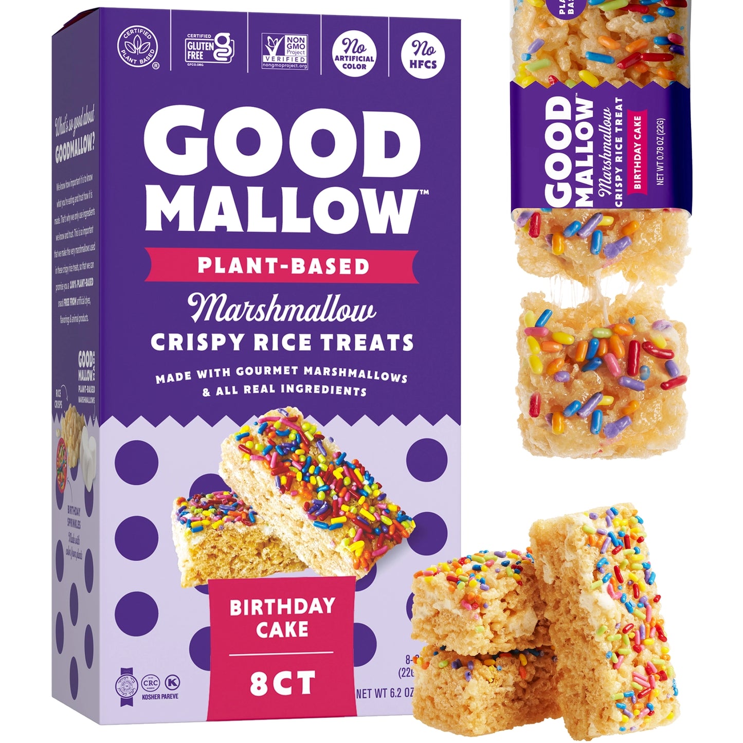 Goodmallow | Birthday Marshmallow Rice Treats (8 count) *SHIPS MID-MAR*