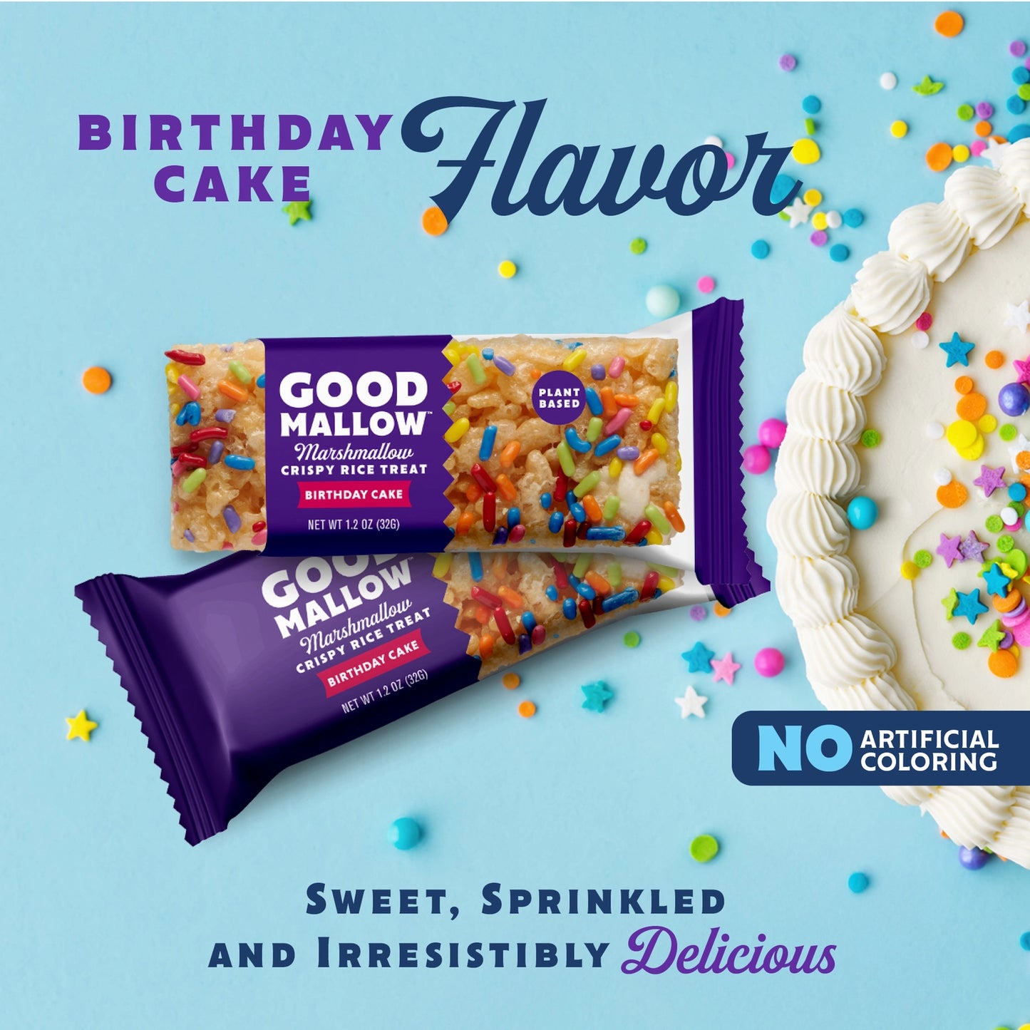 Goodmallow | Birthday Marshmallow Rice Treats (8 count) *SHIPS MID-MAR*