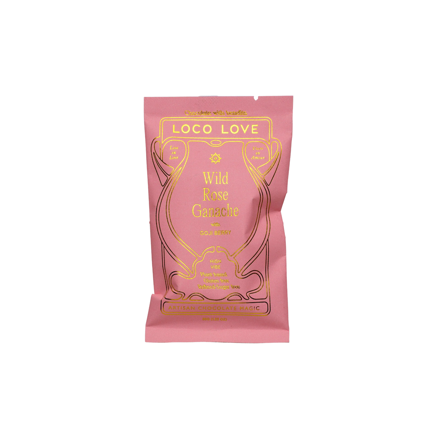 Loco Love | Wild Rose Ganache Wellness Chocolate (35g)