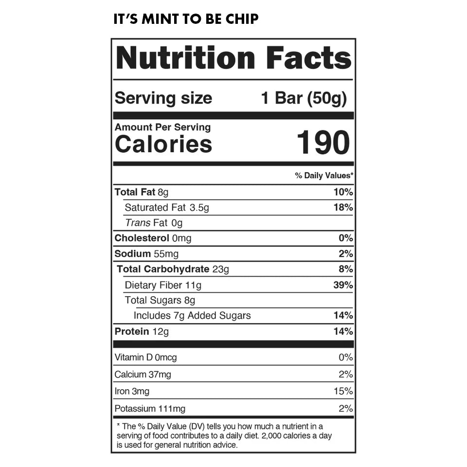 Trubar | Mint To Be Chip Protein Bar (50g)