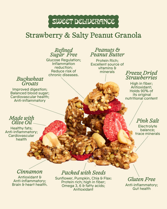 Sweet Deliverance | Large Strawberry & Salty Peanut Granola (250g)