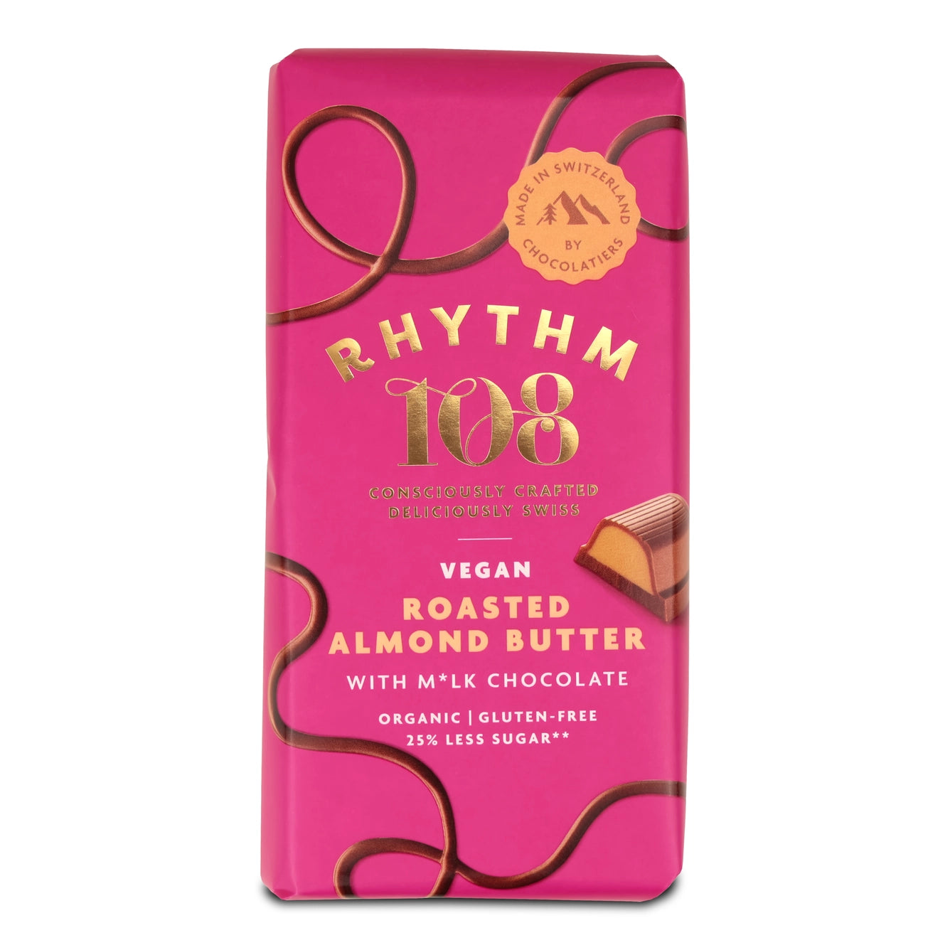 Rhythm 108 | Bar: Roasted Almond Butter Chocolate (100g)