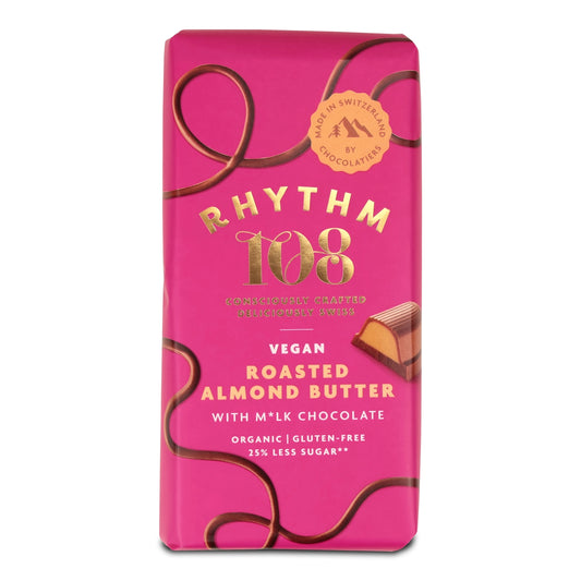 Rhythm 108 | Bar: Roasted Almond Butter Chocolate (100g) *SHIPS NOV*