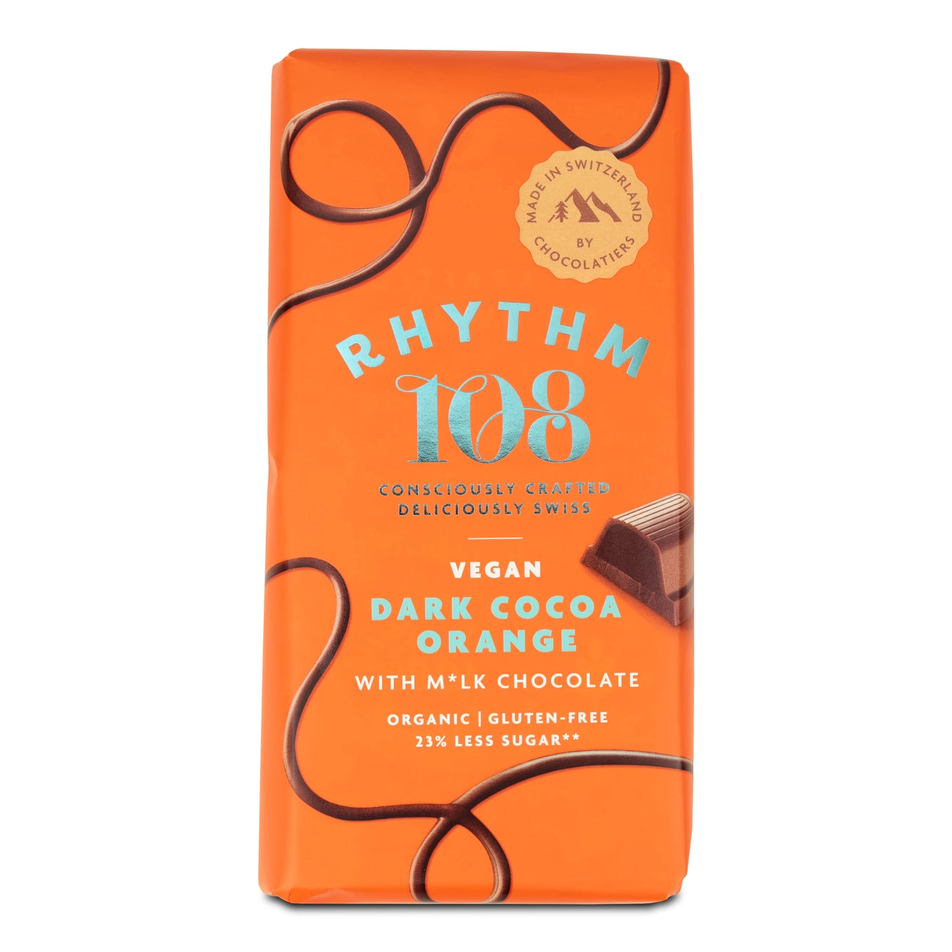 Rhythm 108 | Bar: Dark Cocoa Orange Chocolate (100g)