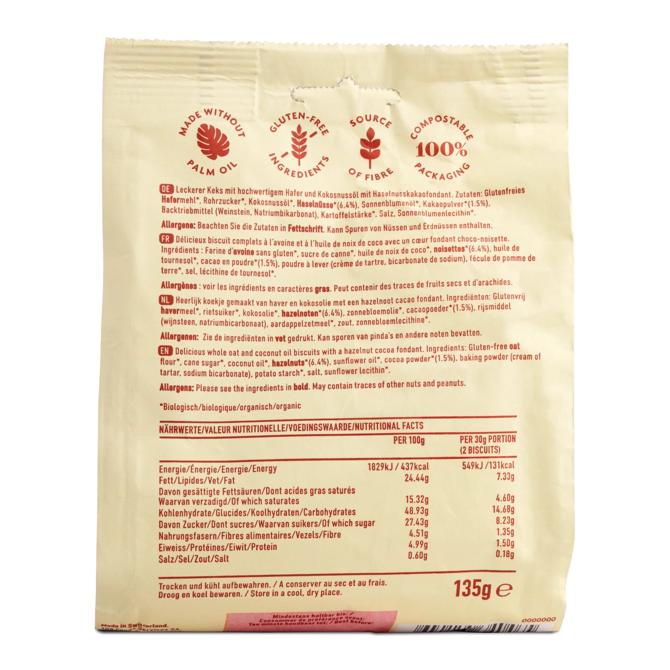 Rhythm 108 | Biscuit Bag: Hazelnut Chocolate Praline (135g)