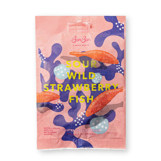 BonBon | Sour Wild Strawberry Fish (150g)