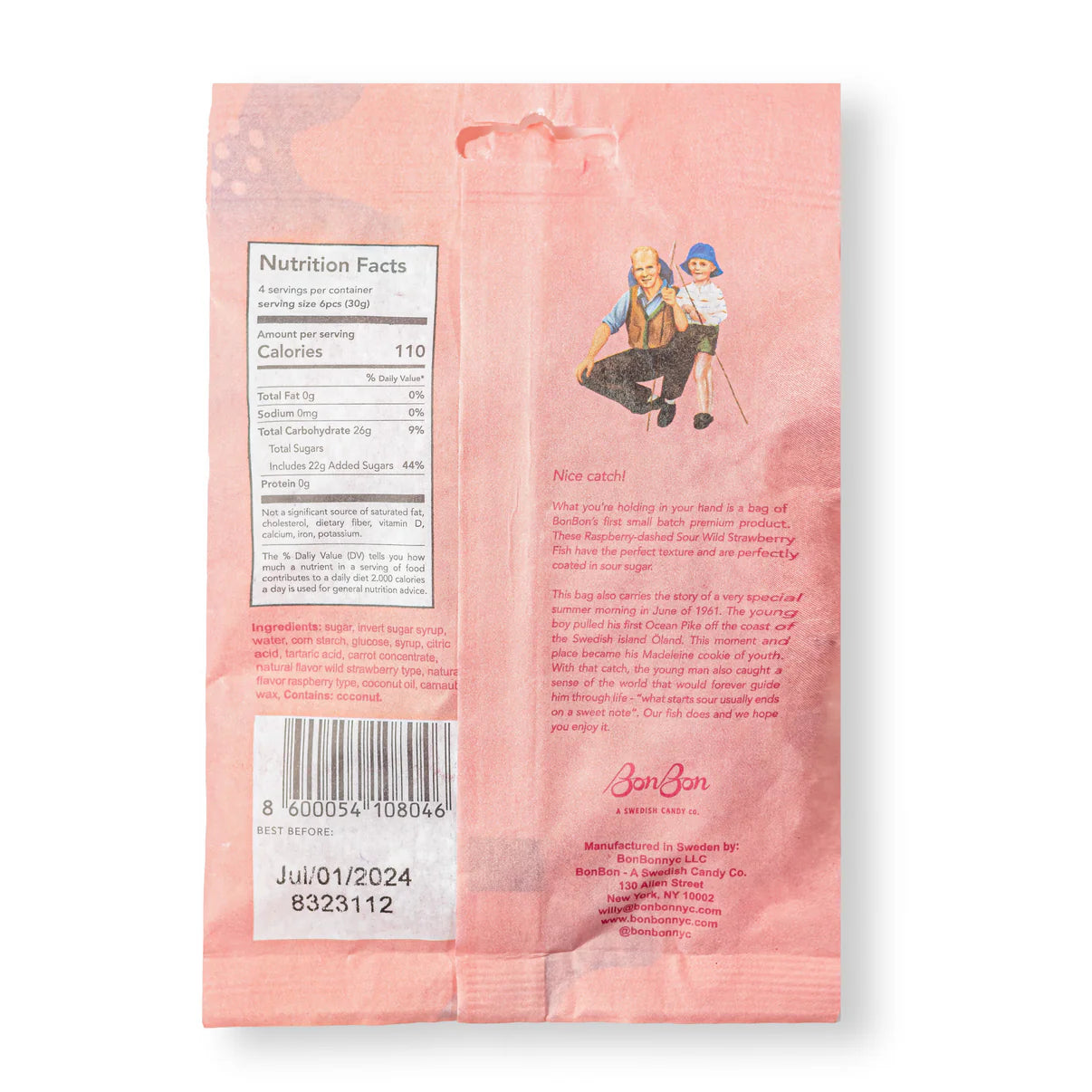 BonBon | Sour Wild Strawberry Fish (150g)