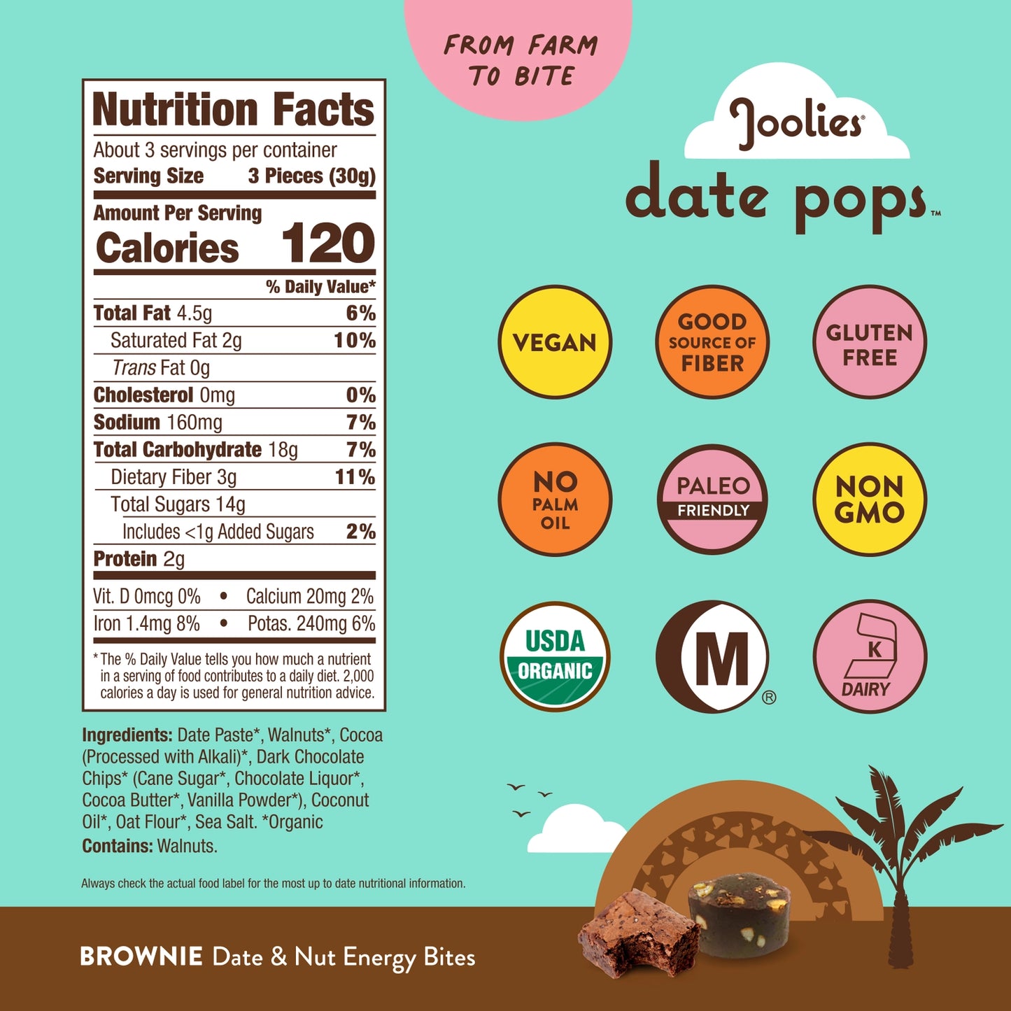 Joolies | Brownie Date Pops (100g)