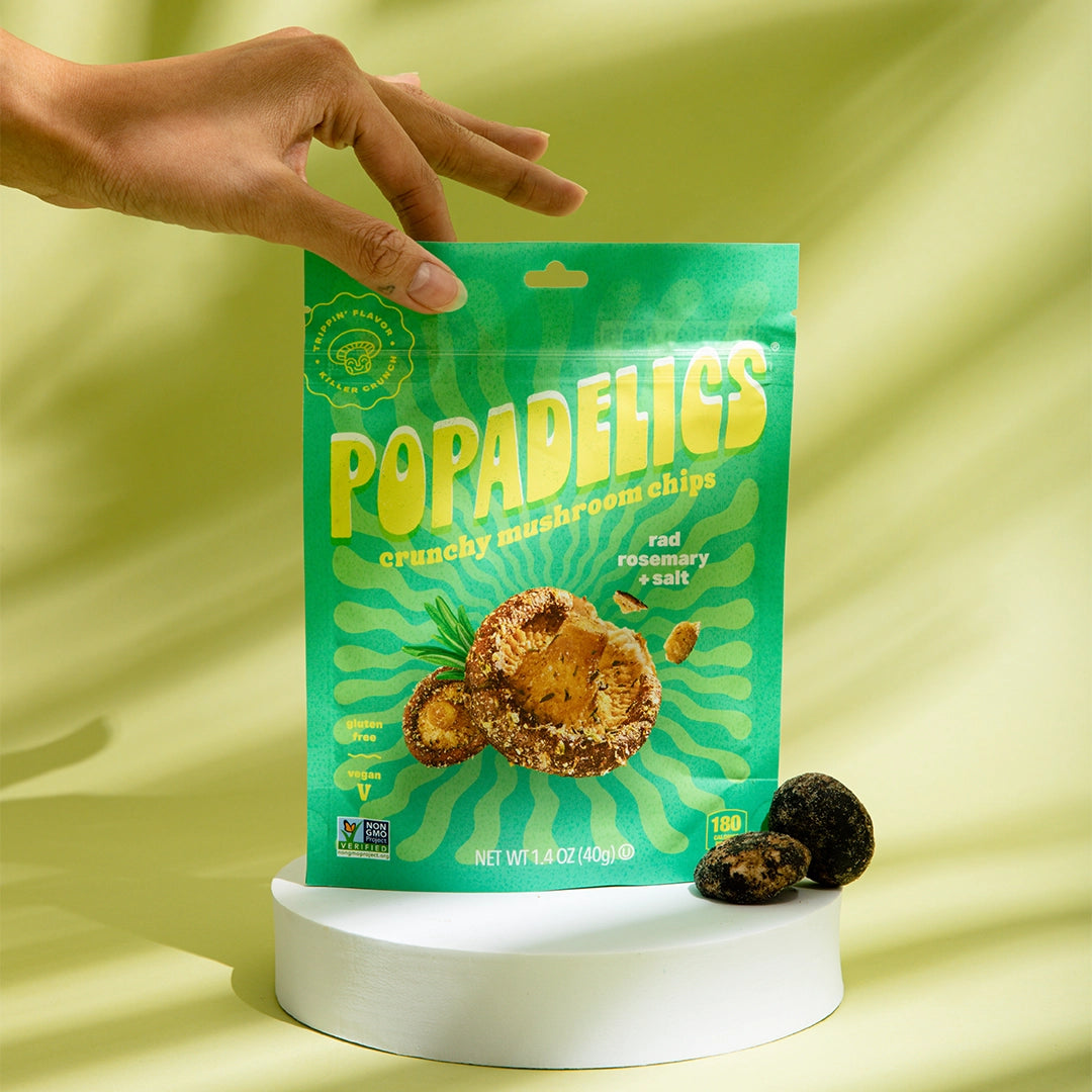Popadelics | Crunchy Mushroom Chips: Rad Rosemary & Salt (40g)