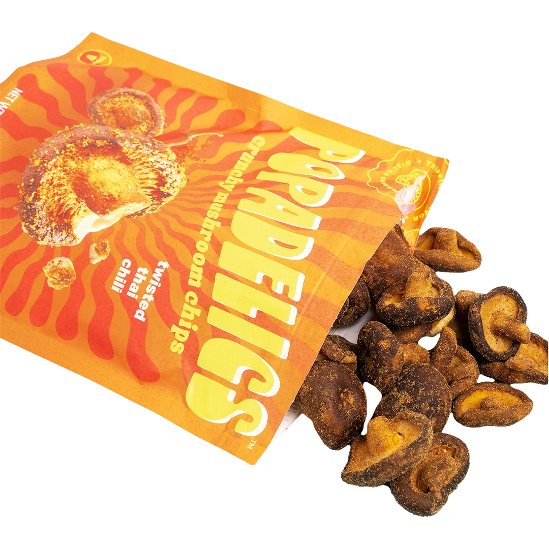Popadelics | Crunchy Mushroom Chips: Twisted Thai Chili (40g)