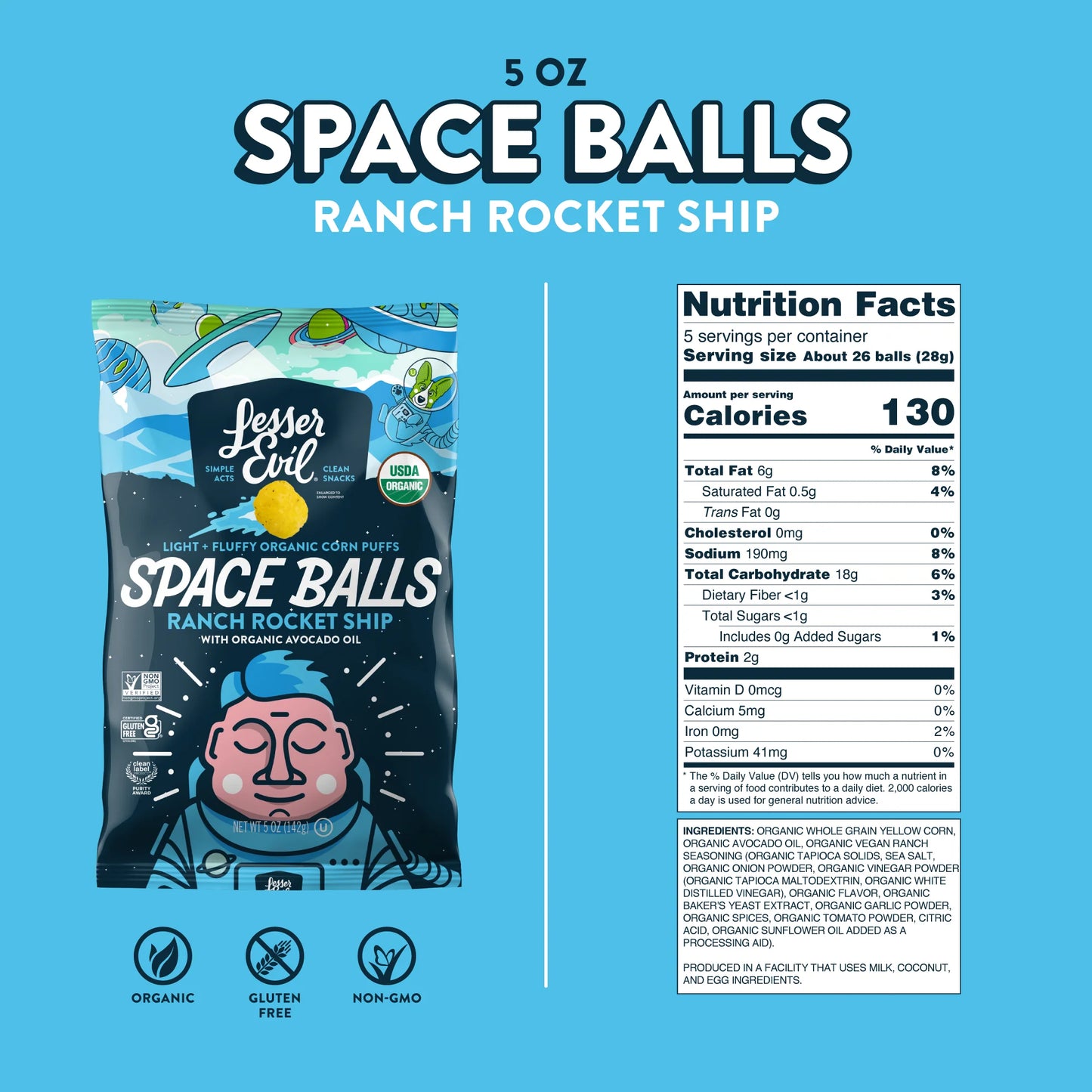 LesserEvil | Space Balls: Ranch Rocket Ship (198g)