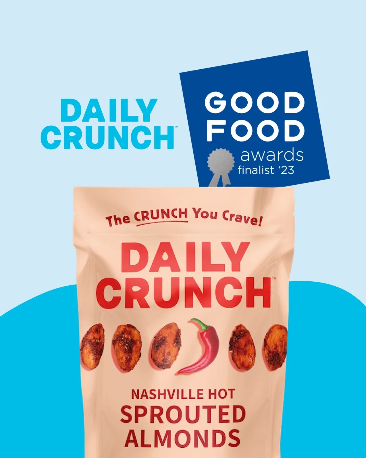 Daily Crunch | Nashville Hot Sprouted Almonds (Large 141g)