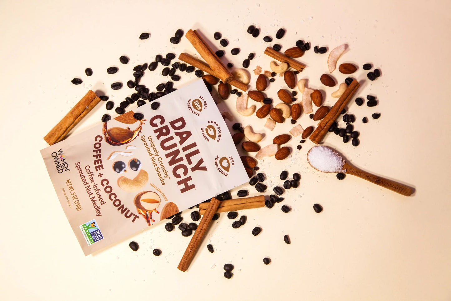Daily Crunch | Coffee & Coconut Sprouted Almonds (Large 141g)